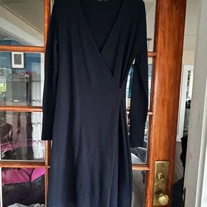 Prana Navy Blue Long Sleeve Sweater Dress